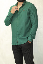 Turbo Lining Check Creation Long Sleeve Cotton Casual Shirt